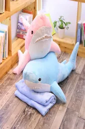 Giocheo di peluche di cuscinetto di squalo gigante morbido bambole di animali da peluche Russia peluche giocattoli per cuscini di pesce per bambini 60 cm80cm4818405