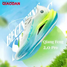 Athletic Shoes Qiaodan Qiang Feng 2.0 Pro Marathon Running Shoes For Mens 2024 New Anti Slip Lightweight All Palm Carbon Sports Shoes BM23240298T C240412