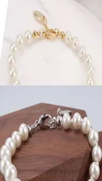 Colar de satélite de cristal requintado colar de pérolas elegante de pérola Chain Clavicle Chain de colares de gargantilha barroca para mulheres presentes de partido3470194