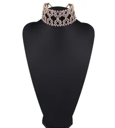 Marca di moda Crystal Choker Necklace Collana Mano di Floro Rhinestone Collana Women Women Fashion Chunky Cowelry Colliers4296396