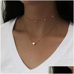 Pendant Necklaces Fashion Casual Chocker Necklace Personality Infinity Cross Gold Color Choker On Neck Women Jewelry Drop Delivery Pen Dhuld
