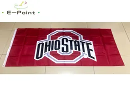 Ohio State Buckeyes Flag 3*5 stóp (90 cm*150 cm) Flagi poliestrowe Dekoracja Dekoracja Latającego Dom Garden Flagg Świąteczne prezenty9719903