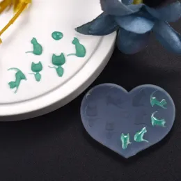 3D -Nägelkunst -Dekorationen Silikonform für DIY UV Harz Epoxy Cabochons Harzgussform Anhänger Zauber