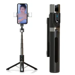 Selfie Selfie Stripod Statyw Monopod Stań telefonu komórkowego Światło dla Xiaomi Mi Huawei iPhone 13 Pro Max 12 Mini 11 Samsung Smartphone
