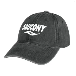 Berets Saucony für Fan Cowboy Hut Golf UV Schutz Solarkappen Frauen Männer