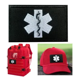 1pc Medical Responder Patch Star Of Life Singolo Snake Ricolata Ricolata Tattico Patch Morale Distintivo per la personalizzazione