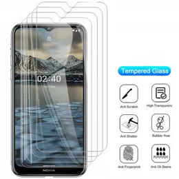 4PCS Tempered Glass For Nokia 1.4 2.4 3.4 5.3 5.4 C10 C20 Plus C30 G10 G20 G300 G50 X10 X20 C01 Plus 7.2 Film Screen Protector