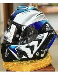 Caschi motociclisti Shoei X14 Casco Xfourteen R1 60th Anniversary Edition White Blue Full Face Racing Casco de Motocicle9647853