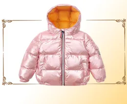 Baby Coat Winter Kids Down Coat Kinder039s Designerjacke mit Kapuze mit häuten Farb -Outweat -Kleidung für Jungen und Mädchen kleider2087824