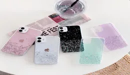 Bling Glitter Epoxy Starry Sky Case Case Silver Foil Shock -Rapen для iPhone 14 13 12 11 Pro Max XR XS 7 8 SE2 6 6S плюс Samsung S227983332