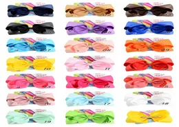 8 Inch Jojo Siwa Hair Bow Solid Color With Clips Papercard Metal Logo Girls Giant Rainbow Rhinestone Hair Accessories Hairpin hair3912571