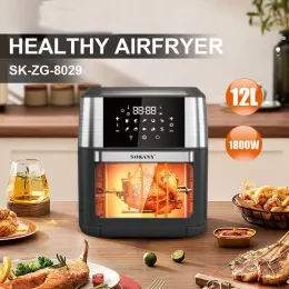 Fryers SKZG8029 Household Multifunction Air Fryer 12L 1800W Strong Power Electric Mini Oven Air Fryer