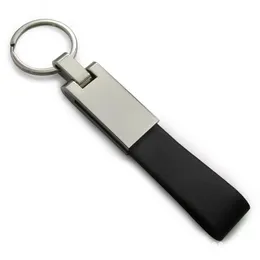 Moda PU Chavela de couro Business Presente Chave de couro Men Women Car Key Strap Wallet Keychains Keyrings