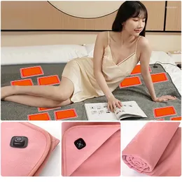 Blankets 5V USB Electric Blanket Thicker Heater Heated Mattress Thermostat Heating Camping Winter Body Warmer