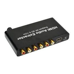 Новый 2024 4K 5,1CH HDMI Аудио -экстрактора декодирования коаксиального до RCA AC3/DST до 5.1 Аналоговый преобразователь усилителя для PS4 DVD -плеер HDTV для DVD PS4 DVD