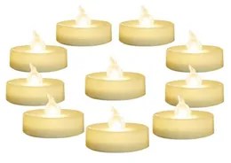 SXI 24 pacote de bateria branca quente Luzes LEDs sem flutuador Luz do dia 1.4 "Candle falsa elétrica para Partido Votivo de Casamento9399488