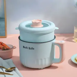 POTS 1.8L Minifunzionale Panna elettrica Mini Pentola Mini Rice MultoCOoker Skilletta Non abbagliante Pentola per pentole e articoli da cucina elettrodomestici