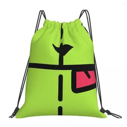 Rucksack Invader Zim!GIR Mask Rucksäcke tragbare Kordelstring -Taschen Bündel Pocket Sundries Bag Bookbag für Mann Frauen Studenten