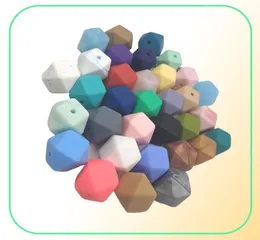 50pcs Silicone Beads 14mm Hexagon Shaped Teether Food Grade DIY Baby Teething Jewelry Necklace Nursing Accessories6979890
