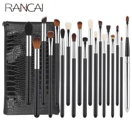 Pincéis de maquiagem de Shadow Rancai Conjunto de 19pcs Fundação Pow Powderhadow Contorno Central Cosmético Push -up com frete grátis