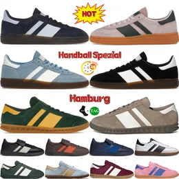 Designer shoes Navy Gum Clear Pink Light Blue Black White Shukyu Brown Yellow Munchen mens Hamburg Handball Spezial Suede sneakers women casual trainers sports shoe