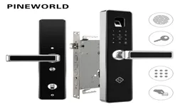 PineWorld البصمة البيومترية الذكية LockHandle الإلكترونية lockfingerprintrfidkey شاشة كلمة المرور الرقمية قفل 2019284929