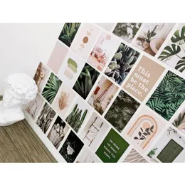 50PCS/Set Plant Flower Botanical Poster Biology Postcard Butterfly Mushrooms DIY Wall Art Kit Aesthetic Room Decor Painting