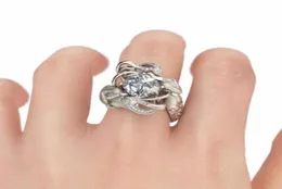 Mystic قوس قزح Topaz ملون CZ Diamond 925 Sterling Silver Mermaid Band Band Ring خاصة هدية فريدة من نوعها تصميم Fashi4524187