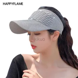 Visors Ball Caps Yeni 2021 Kadın Kapak Açık Spor Beyzbol Kapağı Nefes Alabilir Boş Top Hat Visor Anti-UV Güneş şapka kapakları Kız Tenis Şapkaları Gorras 240412