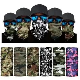 Бесплатная бесшовная магическая шарф Ski Camo Half Face Mask Bandana Necker Searner Dearbling Turban Cycling Mask CPA4459 0412