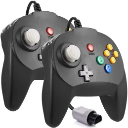 GamePads Miadore 2 Pack Retro N64 컨트롤러 유선 클래식 미니 게임 패드 리모컨 업그레이드 된 일본 디자인 조이스틱 Ultra N64 콘솔