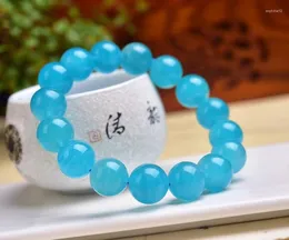 Decorative Figurines Natural Tianhe Stone Bracelet Fresh Gorgeous Rich And Beautiful Crystal Ice Color Blue Run Size: 12.5 Mm