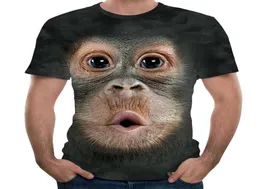 TSHIRTS MEN039S 3D GORILLA PRINT Kort ärm Tshirt01237496946