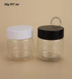 30pcsLot Promotion 30g Small Plastic Eyeshadow Container 1OZ Empty Facial Cream Jar Refillable Bottles Transparent Packaging5755363