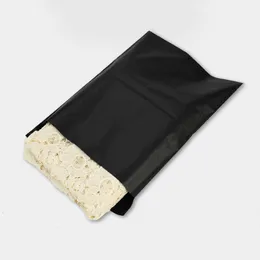 100st Transportpåse kuvertpaket Black Poly Waterproof Storage Pås självhäftande tätning förtjockande postförpackningspåse