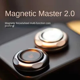 Decompression Toy Gao Studio Magnetic Master 2.0 Generation Mechanical Magnetic Push Coin Pop Coin Edc Decompression Toy 240413