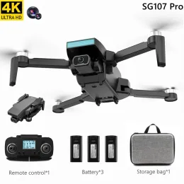 Drones Zll SG107 Pro RC Drone GPS 4K HD Dual Camera FPV One Key Return Return Motor RC Quadcopters 1200M مسافة التحكم عن بُعد