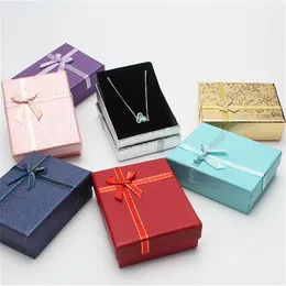 Colorful Bowknot Jewelry Box Oreger Gioielli Organizzatore Organizzatore Organizzatori di carta Organizzatori di carta Gioielli Replety Display Regola