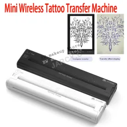 الإمدادات المصغرة وشم الوشم اللاسلكي نقل Hine Portable Tattoo Printer Pluetooth Printer Hot Tomplate Copier Tattoo Paper