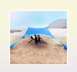 Tents And Shelters Shades Beach Tent Large Portable Outdoor Family Sunshade For Camping Giant With 2 Aluminum5811742