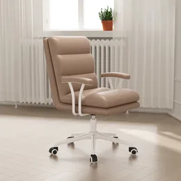 Yüksek Arka Ofis Sandalyeleri Haddeleme Modern Tasarımcı Ergonomik Kat Ofis Sandalyeleri Rekliner Çalışma Silla Escritorio Oyun Sandalyesi WJ30XP