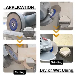 shdiatool六角形の両面ダイヤモンド切断ディスク研削輪M14 58-11ソーブレードエッジタイルセラミック大理石の石の磁器