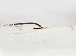 24% OFF 2023 Clear Eye Frames for Men Women Accessories Rimless Natural Buffalo Horn Gold Transparent Eyeglasses Frame8044608