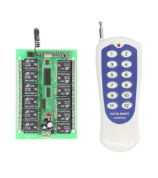 DC 12V 24V 12 CH 12Ch RF Wireless Fernbedienungsschalter System315433 MHz Sender und Empfänger8304502