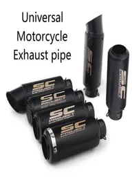 Motorcycle Exhaust Pipe SC Project Exhaust Escape Moto For cafe racer exc mt09 gsr750 trk 502 ltz400 gsr600 echappement moto3758736721817