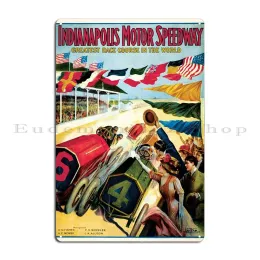 Indianapolis Race vintage metalowe znaki kino kuchenne płytki ścianne spersonalizowany klasyczny plakat z cyny