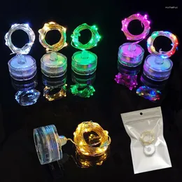 Strings Creative Diving Light 1m/2m/3m LED Button Battery Copper Wire Party Decoration Flowers Cake Gift Box Colored Lighting