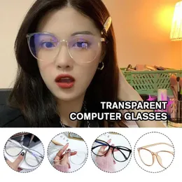 Sunglasses Transparent Computer Glasses Frame Women Men Anti Blue Blocking Spectacle 2024 Optical Round Light Eyeglass Eyewear S6F6