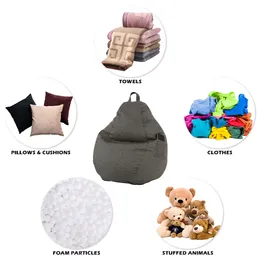 Bean Bag Chare Sofa Cover（Fillerなし）Lazy Lounger High Back Large Bean Bag Storage Chale Cover Sack for Adults and Kids