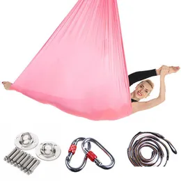 Widerstandsbänder FL 5x2,8 m Anti-Yoga-Hängematte Set Fitness Stretchriemen Luftschaufel-Inversionsinstrument für Pilates/Tanz/Training H1 OT0KH